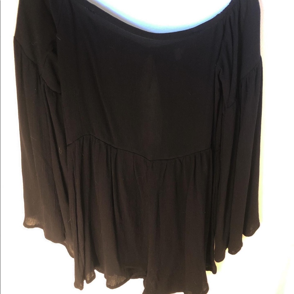 Pacsun black bell sleeve romper